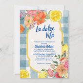 La dolce vita Italian Lemon Summer Vrijgezellenfee Kaart (Voorkant)