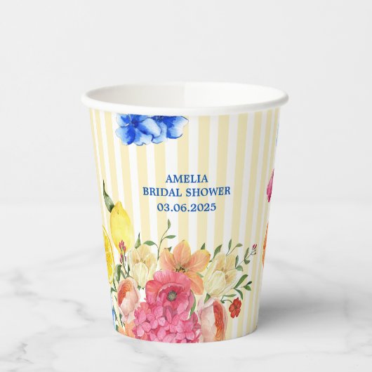 La dolce vita Italian Lemon Summer Vrijgezellenfee Papieren Bekers (Links)