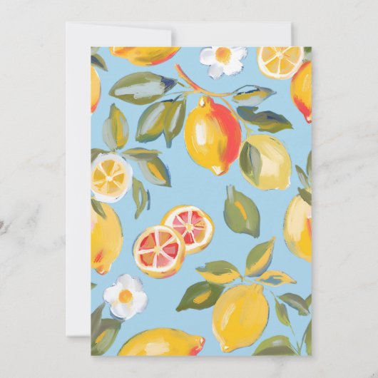 La dolce vita Italian Lemon Vrijgezellenfeest Kaart (Achterkant)