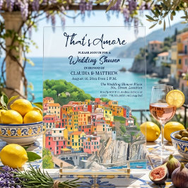 La Dolce Vita Italian Riviera Wedding Shower Acryl Uitnodigingen