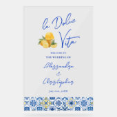 La Dolce Vita Italian Summer Destination Wedding Acryl Bord (Voorkant)