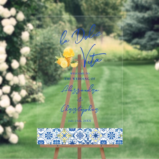 La Dolce Vita Italian Summer Destination Wedding Acryl Bord