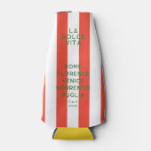 La Dolce Vita Italië Bestemmingen Red Cabana Strip Flesjeskoeler (Voorkant)