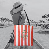 La Dolce Vita Italië Bestemmingen Red Cabana Strip Tote Bag