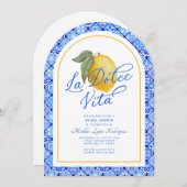 La Dolce Vita Italië Bruids Douche Uitnodiging (Voorkant / Achterkant)