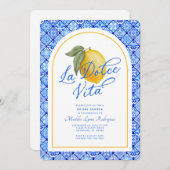La Dolce Vita Italië Bruids Douche Uitnodiging (Voorkant / Achterkant)