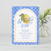 La Dolce Vita Italië Bruids Douche Uitnodiging (Staand voorkant)