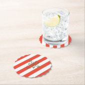 La Dolce Vita Italië Rode Cabana strepen Kartonnen Onderzetters (Insitu)