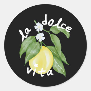 La Dolce Vita La Dolce Bride Italië Citroen Matchi Ronde Sticker