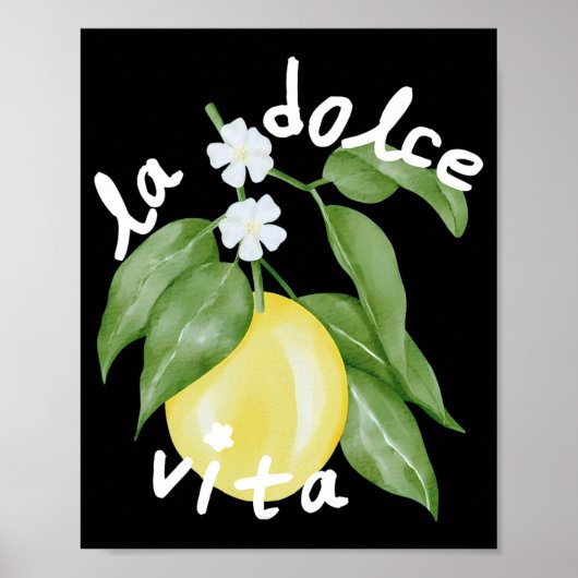 La Dolce Vita La Dolce Bride Italië Citroen Passen Poster (Voorkant)