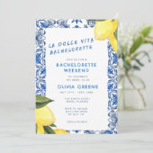 La Dolce Vita Lemon Bachelorette-weekend Kaart (Staand voorkant)