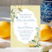 La Dolce Vita Lemon Bloemen Huwelijksuitnodiging Kaart