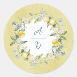 La Dolce Vita Lemon Bloemen Krans Trouwring Sticke Ronde Sticker