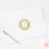 La Dolce Vita Lemon Bloemen Krans Trouwring Sticke Ronde Sticker (Envelop)