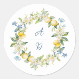 La Dolce Vita Lemon Bloemen Krans Trouwring Sticke Ronde Sticker