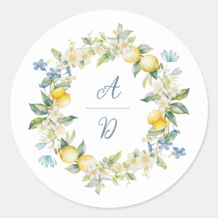 La Dolce Vita Lemon Bloemen Krans Trouwring Sticke Ronde Sticker