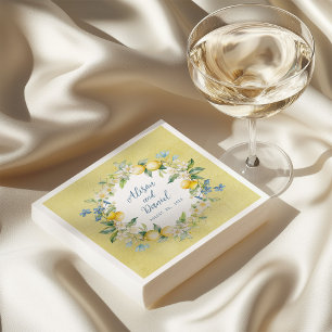 La Dolce Vita Lemon Bloemen Trouwpapier Servet