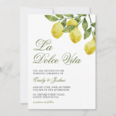 La Dolce Vita Lemon Branch Elegante bruiloft Kaart (Voorkant)