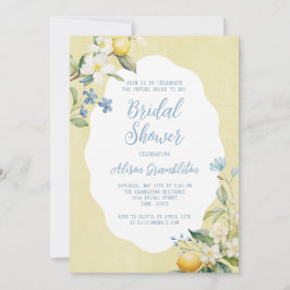 La Dolce Vita Lemon Bridal Shower Invitation Kaart