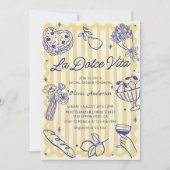 La Dolce Vita Lemon Bruids Douche Uitnodiging (Voorkant)