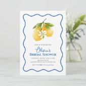 La Dolce Vita Lemon Bruiloftsfeestje Kaart (Staand voorkant)