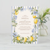 La Dolce Vita Lemon Citrus Italian summer Wedding Kaart (Staand voorkant)
