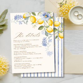 La Dolce Vita Lemon Citrus wedding details Informatiekaartje