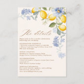 La Dolce Vita Lemon Citrus wedding details Informatiekaartje (Voorkant)