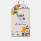 La Dolce Vita Lemon Floral Vrijgezellenfeest Favor Cadeaulabel (Voorkant)