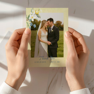La Dolce Vita Lemon Floral Wedding Dank u kaarten