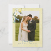 La Dolce Vita Lemon Floral Wedding Dank u kaarten (Voorkant)
