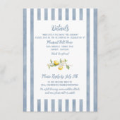 La Dolce Vita Lemon Floral Wedding Enclosure Kaart (Voorkant)