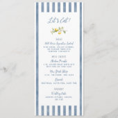 La Dolce Vita Lemon Floral Wedding Flat Menu (Voorkant)