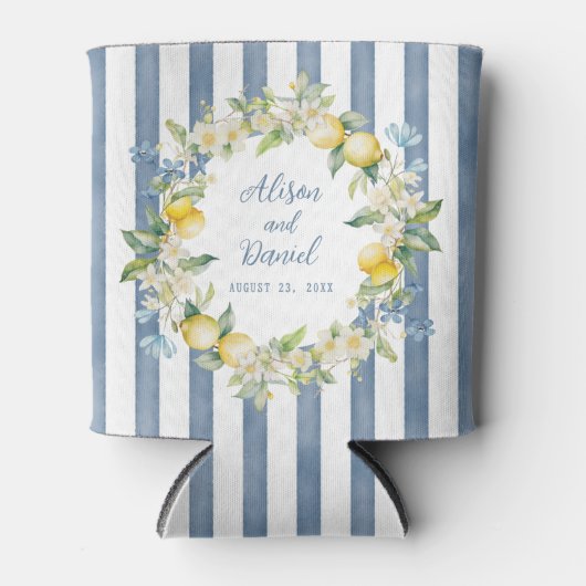 La Dolce Vita Lemon Floral Wedding Koelbox Blikjeskoeler (Voorkant)
