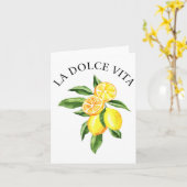 La Dolce Vita Lemon Italiaanse zomer Limoncello Am Kaart (Gele Bloem)