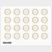 La Dolce Vita Lemon italian wedding name Ronde Sticker (Vel)