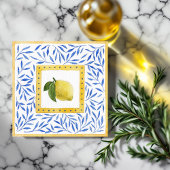 "La Dolce Vita" Lemon Mediterraan Italiaans Design Tegeltje