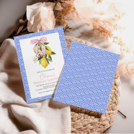 La Dolce Vita Lemon Pink Bow Vrijgezellenfeest Kaart