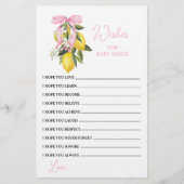 La Dolce Vita Lemon Pink Bow Wensen voor Baby Flyer (Voorkant)