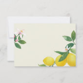 La Dolce Vita Lemon Tegel Italiaans Huwelijk RSVP Kaartje (Achterkant)