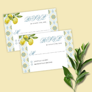 La Dolce Vita Lemon thema bruiloft RSVP Kaartje