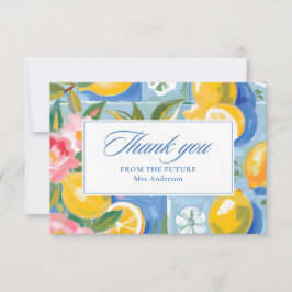 La dolce vita lemon vrijgezellenfeest bedankkaart