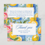 La dolce vita lemon vrijgezellenfeest bedankkaart (Voorkant / Achterkant)