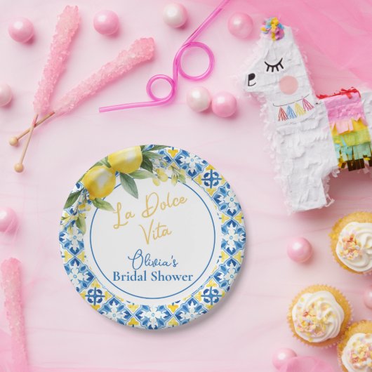 La Dolce Vita Lemon Vrijgezellenfeest Papieren Bordje (Feest)