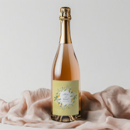 La Dolce Vita Lemon Wedding Wine Bottle Label Wijn Etiket