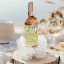 La Dolce Vita Lemon Wedding Wine Bottle Label Wijn Etiket