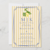 La Dolce Vita Lemons Italiaanse bruiloft Kaart (Voorkant)