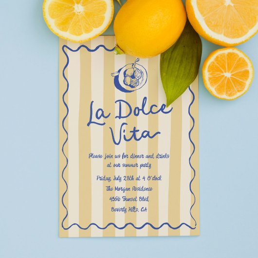 La Dolce Vita Lemons Italiaanse Zomerfeest Kaart