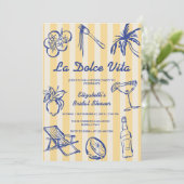 La Dolce Vita Lemons Italian Bridal Shower PHOTO Kaart (Staand voorkant)