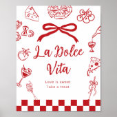 La Dolce Vita Love is sweet Italian Bridal Shower Poster (Voorkant)